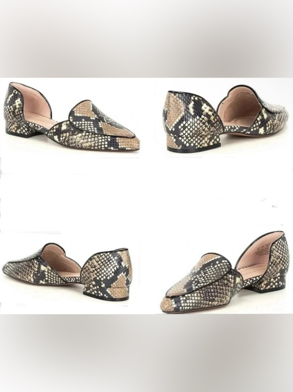 Preston & York Shannon Snake Print d'Orsay Flats